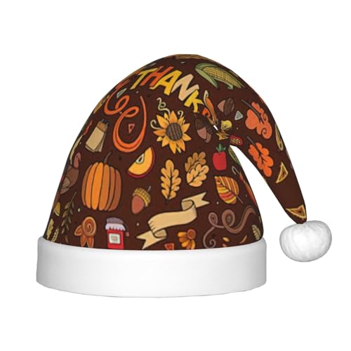 rannsut Weihnachtsmütze mit Thanksgiving-Druck, bequeme Weihnachtsmützen für Weihnachten, Kostümparty und Feiertagsveranstaltungen rannsut Weihnachtsmütze mit Thanksgiving-Druck, bequeme Weihnachtsmützen für Weihnachten, Kostümparty und Feiertagsveranstaltungen von rannsut