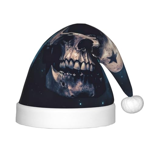 rannsut Weihnachtsmütze mit Totenkopf- und Sternen-Aufdruck, bequeme Weihnachtsmütze für Weihnachten, Kostümparty und Feiertagsveranstaltungen rannsut Weihnachtsmütze mit Totenkopf- und Sternen-Aufdruck, bequeme Weihnachtsmütze für Weihnachten, Kostümparty und Feiertagsveranstaltungen von rannsut