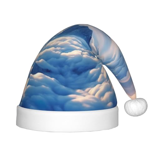 rannsut Weihnachtsmütze mit Wolken-Druck, bequeme Weihnachtsmütze für Weihnachten, Kostümparty und Feiertagsveranstaltung rannsut Weihnachtsmütze mit Wolken-Druck, bequeme Weihnachtsmütze für Weihnachten, Kostümparty und Feiertagsveranstaltung von rannsut