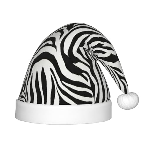 rannsut Weihnachtsmütze mit Zebra-Druck, bequeme Weihnachtsmütze für Weihnachten, Kostümparty und Feiertagsveranstaltungen von rannsut