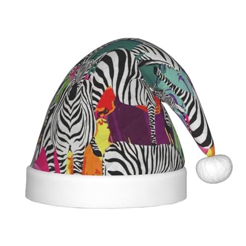 rannsut Weihnachtsmütze mit Zebramuster, bequeme Weihnachtsmannmützen für Weihnachten, Kostümpartys und Feiertagsveranstaltungen rannsut Weihnachtsmütze mit Zebramuster, bequeme Weihnachtsmannmützen für Weihnachten, Kostümpartys und Feiertagsveranstaltungen von rannsut
