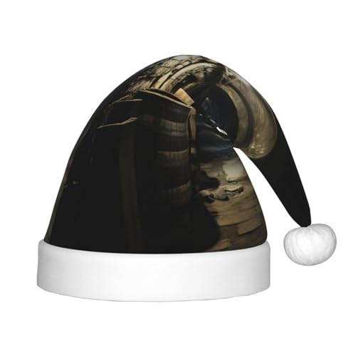 rannsut Weihnachtsmütze mit altem Krypta-Druck, bequeme Weihnachtsmütze für Weihnachten, Kostümparty und Feiertagsveranstaltung rannsut Weihnachtsmütze mit altem Krypta-Druck, bequeme Weihnachtsmütze für Weihnachten, Kostümparty und Feiertagsveranstaltung von rannsut