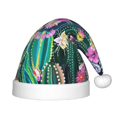 rannsut Weihnachtsmütze mit blühendem Kaktus-Druck, bequeme Weihnachtsmütze für Weihnachten, Kostümparty und Feiertagsveranstaltung rannsut Weihnachtsmütze mit blühendem Kaktus-Druck, bequeme Weihnachtsmütze für Weihnachten, Kostümparty und Feiertagsveranstaltung von rannsut
