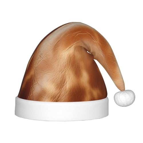 rannsut Weihnachtsmütze mit braunem Rindsleder-Aufdruck, bequeme Weihnachtsmütze für Weihnachten, Kostümparty und Feiertagsveranstaltungen rannsut Weihnachtsmütze mit braunem Rindsleder-Aufdruck, bequeme Weihnachtsmütze für Weihnachten, Kostümparty und Feiertagsveranstaltungen von rannsut