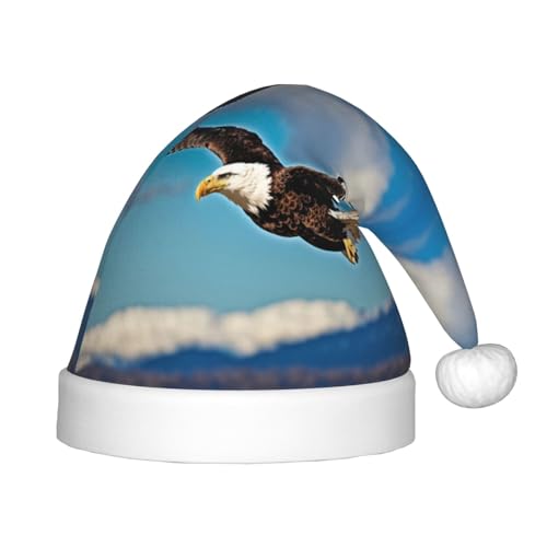 rannsut Weihnachtsmütze mit fliegendem Adler-Druck, bequeme Weihnachtsmütze für Weihnachten, Kostümparty und Feiertagsveranstaltung rannsut Weihnachtsmütze mit fliegendem Adler-Druck, bequeme Weihnachtsmütze für Weihnachten, Kostümparty und Feiertagsveranstaltung von rannsut