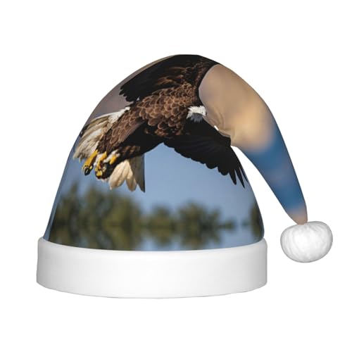rannsut Weihnachtsmütze mit fliegendem Adler-Druck, bequeme Weihnachtsmütze für Weihnachten, Kostümparty und Feiertagsveranstaltung rannsut Weihnachtsmütze mit fliegendem Adler-Druck, bequeme Weihnachtsmütze für Weihnachten, Kostümparty und Feiertagsveranstaltung von rannsut