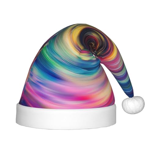 rannsut Weihnachtsmütze mit gestreiftem Vortex-Druck, bequeme Weihnachtsmütze für Weihnachten, Kostümparty und Feiertagsveranstaltungen von rannsut