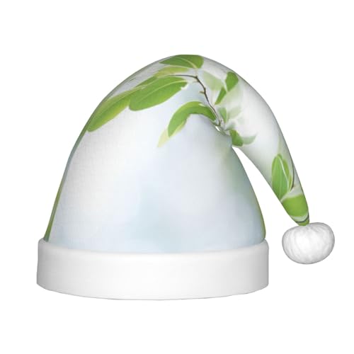rannsut Weihnachtsmütze mit natürlichem Zweig3-Druck, Weiß, bequem, Weihnachtsmannmütze, für Weihnachten, Kostümparty und Feiertagsveranstaltungen rannsut Weihnachtsmütze mit natürlichem Zweig3-Druck, Weiß, bequem, Weihnachtsmannmütze, für Weihnachten, Kostümparty und Feiertagsveranstaltungen von rannsut