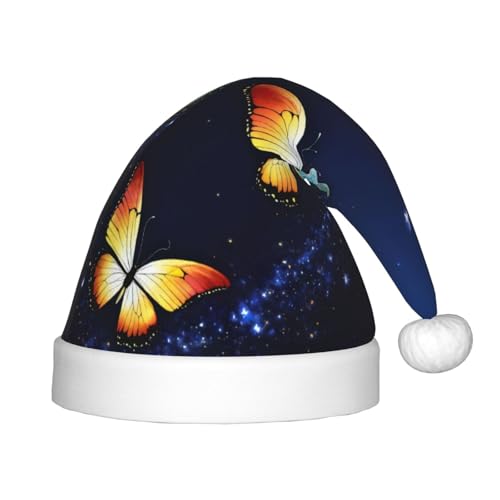 rannsut Weihnachtsmütze mit niedlichem Schmetterlings-Aufdruck, bequeme Weihnachtsmütze für Weihnachten, Kostümpartys und Feiertagsveranstaltungen rannsut Weihnachtsmütze mit niedlichem Schmetterlings-Aufdruck, bequeme Weihnachtsmütze für Weihnachten, Kostümpartys und Feiertagsveranstaltungen von rannsut