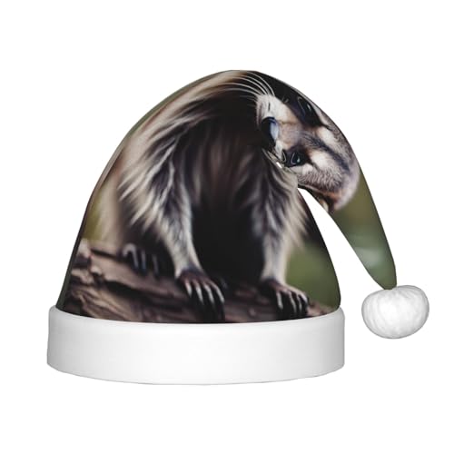 rannsut Weihnachtsmütze mit niedlichem Waschbär-Druck, bequeme Weihnachtsmütze für Weihnachten, Kostümparty und Feiertagsveranstaltung rannsut Weihnachtsmütze mit niedlichem Waschbär-Druck, bequeme Weihnachtsmütze für Weihnachten, Kostümparty und Feiertagsveranstaltung von rannsut
