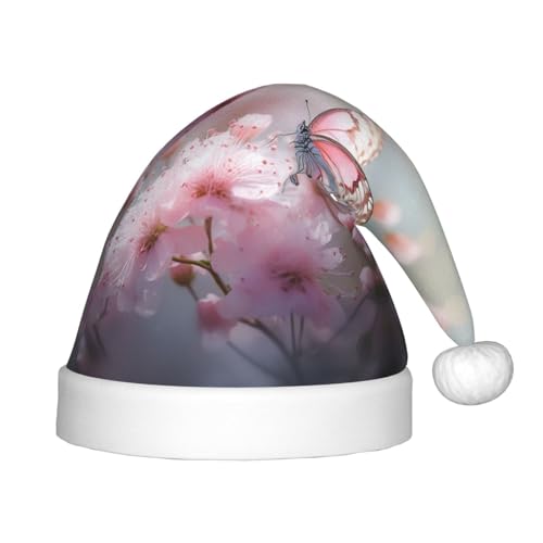 rannsut Weihnachtsmütze mit rosa Blumendruck, bequeme Weihnachtsmütze für Weihnachten, Kostümparty und Feiertagsveranstaltungen rannsut Weihnachtsmütze mit rosa Blumendruck, bequeme Weihnachtsmütze für Weihnachten, Kostümparty und Feiertagsveranstaltungen von rannsut