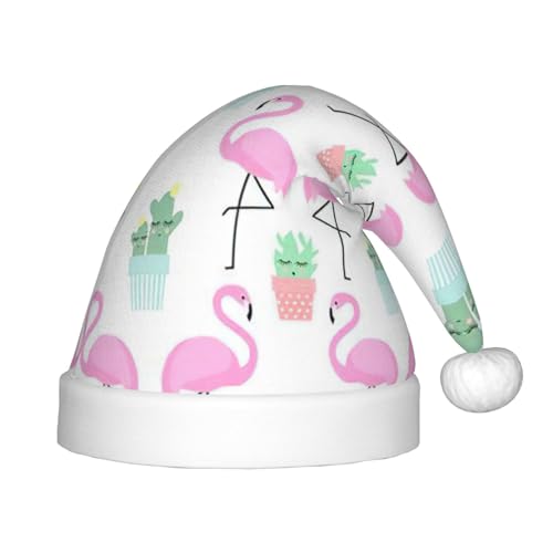 rannsut Weihnachtsmütze mit tropischem Flamingo, niedlicher Kaktus-Druck, bequeme Weihnachtsmütze für Weihnachten, Kostümparty und Feiertagsveranstaltung rannsut Weihnachtsmütze mit tropischem Flamingo, niedlicher Kaktus-Druck, bequeme Weihnachtsmütze für Weihnachten, Kostümparty und Feiertagsveranstaltung von rannsut