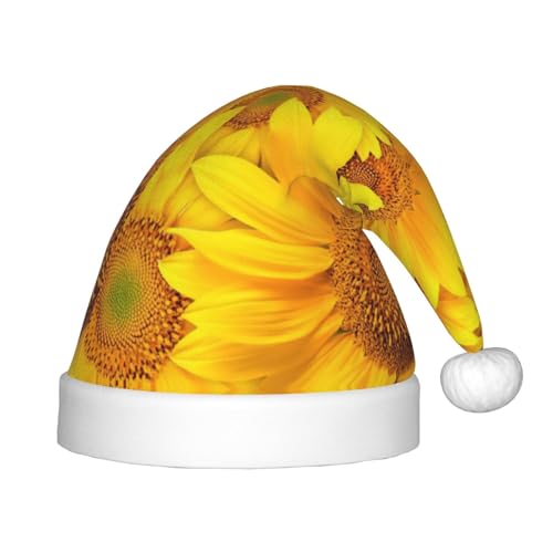 rannsut Weihnachtsmütze mit vielen Sonnenblumen-Aufdruck, bequeme Weihnachtsmannmützen für Weihnachten, Kostümpartys und Feiertagsveranstaltungen rannsut Weihnachtsmütze mit vielen Sonnenblumen-Aufdruck, bequeme Weihnachtsmannmützen für Weihnachten, Kostümpartys und Feiertagsveranstaltungen von rannsut