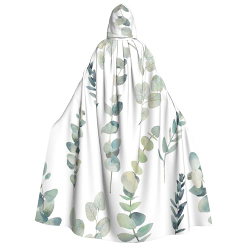 rannsut Weißer natürlicher grüner Zweig-Druck, unisex, Umhang, Gothic, Karneval, Umhang, mystischer Umhang für Maskeraden und Themenveranstaltungen rannsut Weißer natürlicher grüner Zweig-Druck, unisex, Umhang, Gothic, Karneval, Umhang, mystischer Umhang für Maskeraden und Themenveranstaltungen von rannsut