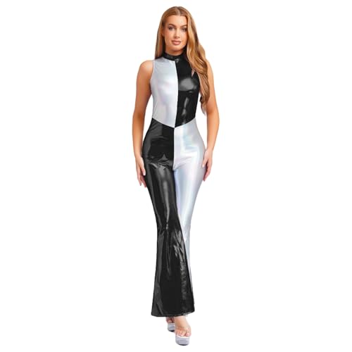 ranrann 70er Jahre Outfit Damen Disco Jumpsuit Overall Tanz Kostüm Ärmellos mit Flared Bottom Fasching Karneval Kostüm Schwarz XXL ranrann 70er Jahre Outfit Damen Disco Jumpsuit Overall Tanz Kostüm Ärmellos mit Flared Bottom Fasching Karneval Kostüm Schwarz XXL von ranrann