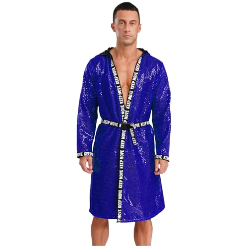 ranrann Boxermantel mit Kapuze Pailletten Kimono Robe Mantel Glitzernde Kampfsports Boxing Muay Thai Mottoparty Outfit Königsblau M ranrann Boxermantel mit Kapuze Pailletten Kimono Robe Mantel Glitzernde Kampfsports Boxing Muay Thai Mottoparty Outfit Königsblau M von ranrann