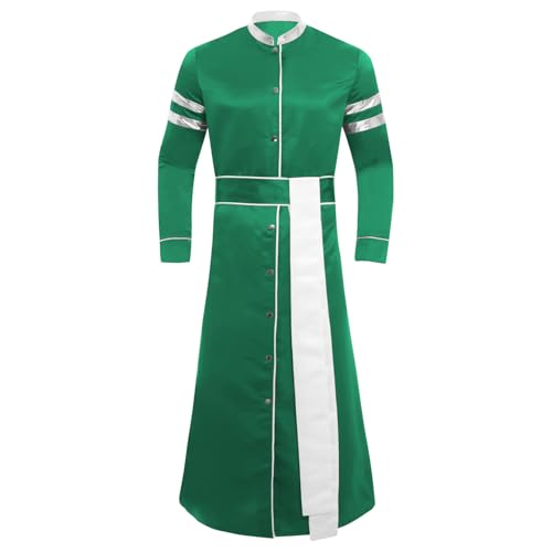 ranrann Herren Geistlicher Priester Kostüm Chor Klerus Robe Tunika mit Gürtel Karnevkal Fasching Kostüm Grün XL ranrann Herren Geistlicher Priester Kostüm Chor Klerus Robe Tunika mit Gürtel Karnevkal Fasching Kostüm Grün XL von ranrann