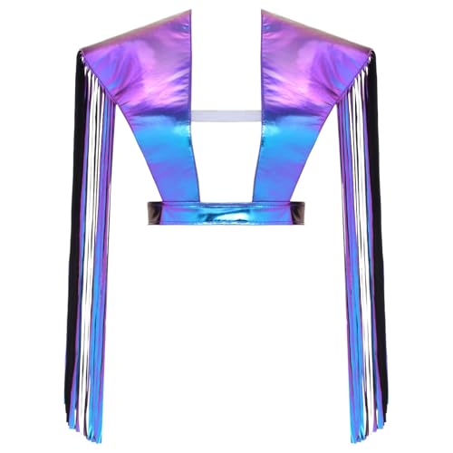 ranrann Schulter Rüstung Damen Glänzend Panzer Oberteil Shrug mit Quasten Brustgurt Harness Halloween Mottoparty Kostüm Blau XXL ranrann Schulter Rüstung Damen Glänzend Panzer Oberteil Shrug mit Quasten Brustgurt Harness Halloween Mottoparty Kostüm Blau XXL von ranrann