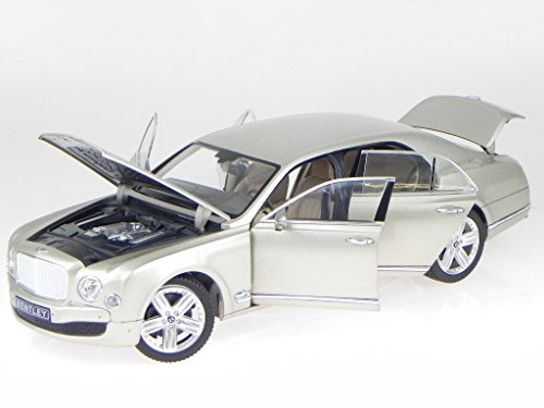 Rastar Modellauto Bentley Mulsanne Gold 1:18, Kid, Metall, Handbetrieben, Fördern von Kreativität und Feinmotorik durch Zusammenbau und Spiel von rastar
