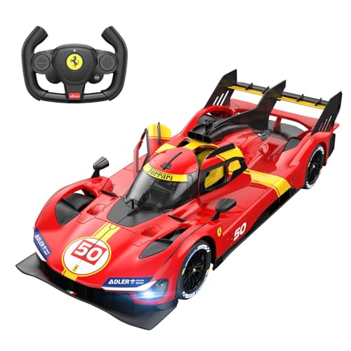RASTAR Ferngesteuertes Auto, Maßstab 1:14, Ferrari 499P #50 Le Mans Champion Racing RC Auto, R/C Spielzeugauto für Kinder Jungen, Rot 2.4G von rastar