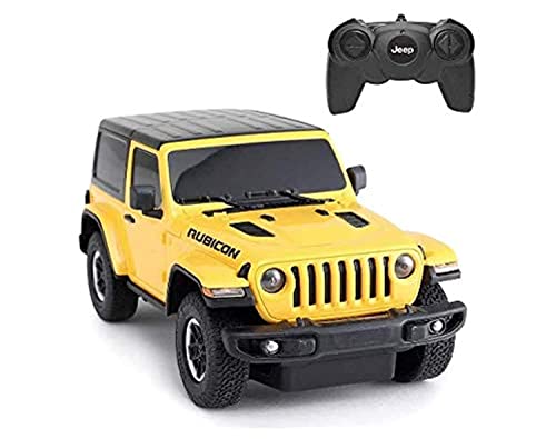 RASTAR Jeep Wrangler JL 1:24 RC Spielzeugauto, Ferngesteuertes Auto, gelb, für Kinder Mädchen Kleinkinder von rastar