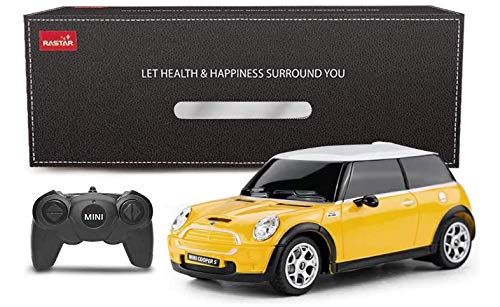 RASTAR Mini Cooper S 1:24 RC Spielzeugauto, ferngesteuertes Auto, Kinder Geschenk (Gelb) von rastar