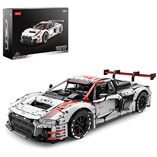 rastar 99310 Technik Sportwagen Bausatz für Audi R8 LMS-GT3, 3314 Teile 1:8 Groß Technik Auto Klemmbausteine(Originalverpackung) von rastar