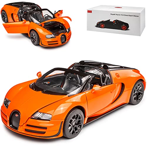 rastar Bugatti Veyron 16.4 Grand Sport Vitesse Orange Schwarz 1/18 Modell Auto von rastar