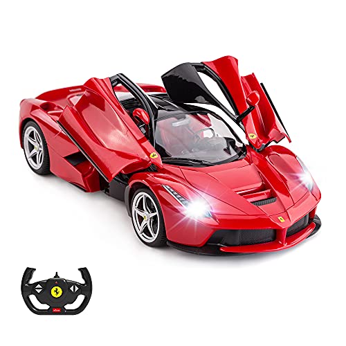 rastar Ferngesteuertes Auto by 1/14 Ferrari LaFerrari Funkfernsteuerung R/C Spielzeugauto Modellfahrzeug für Jungen Kinder, Rot von rastar