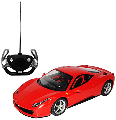 rastar Ferrari 458 Italia Coupe Rot - mit Beleuchtung - RC Funkauto 1/14 Modell Auto von rastar
