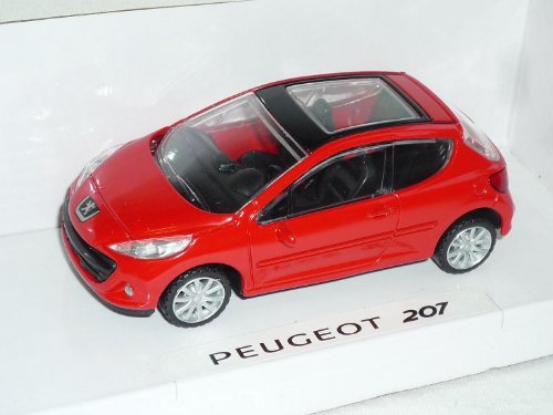 rastar Peugeot 207 Rot 3 TÜrer 2006-2012 1/43 Modell Auto Modellauto von rastar