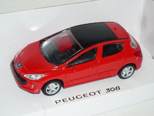 rastar Peugeot 308 Rot 5 TÜrer Ab 2007 1/43 Modell Auto Modellauto von rastar