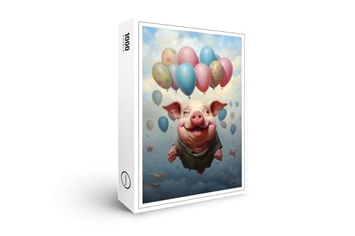 raxxa Premium-Puzzle | Whimsical Flying Pig | 1000 Teile von raxxa