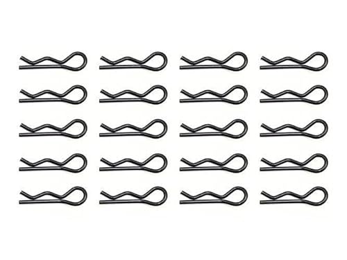 rcbay Karosserieklammern 28,5mm - 1,6mm schwarz für RC Modellbau 1:8 1:6 1:5 Federstecker 40 Stück Rc Body Clips Klammern von rcbay