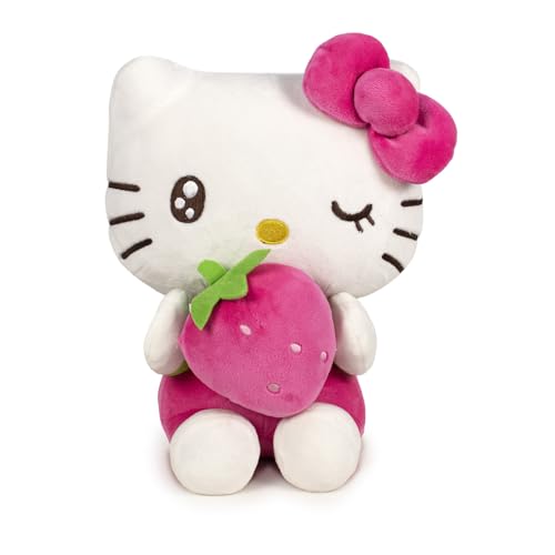 redmax Hello Kitty Plüschtier – Original Lizenziertes Kuscheltier/Stofftier – Weiche Plüschfigur Figur 15–70cm < Macedonia Strawberry 16cm > von redmax