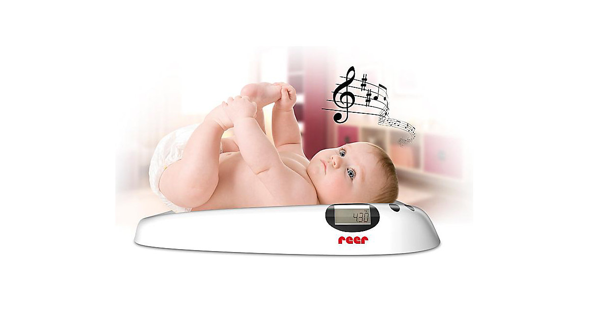 Babywaage mit Musik weiß von reer