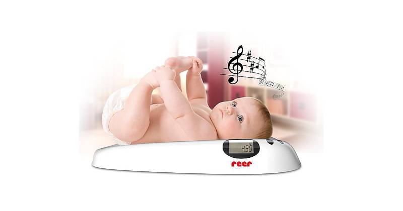 Babywaage mit Musik weiß von reer