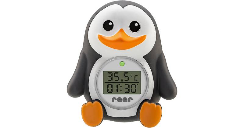 Digitales Badethermometer MyHappyPingu 2in1 schwarz von reer