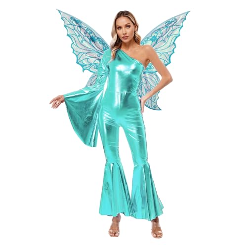 renvena Damen Feen Kostüm Schmetterling Kostüm Glänzend Bodysuit Einteiler Overall Rollenspiel Kostüm Blau 3XL renvena Damen Feen Kostüm Schmetterling Kostüm Glänzend Bodysuit Einteiler Overall Rollenspiel Kostüm Blau 3XL von renvena