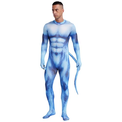 renvena Herren Halloween Fasching Kostüm Erwachsene Tier Kostüm Fuch/Hund/Wolf/Leopard Kostüm Overall Einteiler Bodysuit Catsuit Stretch Wolf_Blau 3XL renvena Herren Halloween Fasching Kostüm Erwachsene Tier Kostüm Fuch/Hund/Wolf/Leopard Kostüm Overall Einteiler Bodysuit Catsuit Stretch Wolf_Blau 3XL von renvena