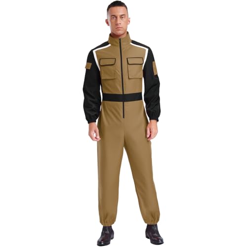 renvena Herren Rennfahrer Anzug Einteiler Jumpsuit Overall mit Stehkragen Rollenspiel Kostüm Fasching Karneval Mottoparty Khaki M renvena Herren Rennfahrer Anzug Einteiler Jumpsuit Overall mit Stehkragen Rollenspiel Kostüm Fasching Karneval Mottoparty Khaki M von renvena