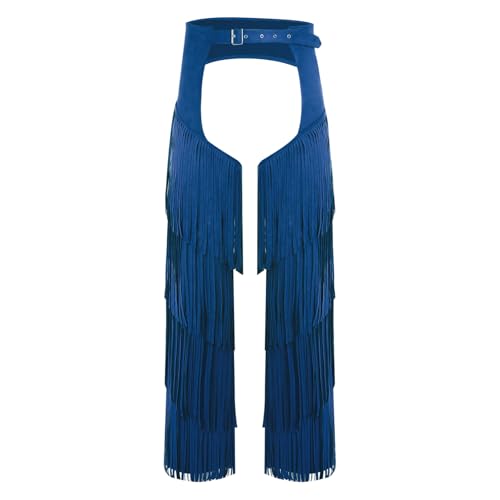 renvena Herren Vintage Cowboy Kostüm Hose Lang Chaps Überhosen mit Quasten Fransen Western Reiter Kostüm Mottoparty Karneval Blau XXL renvena Herren Vintage Cowboy Kostüm Hose Lang Chaps Überhosen mit Quasten Fransen Western Reiter Kostüm Mottoparty Karneval Blau XXL von renvena