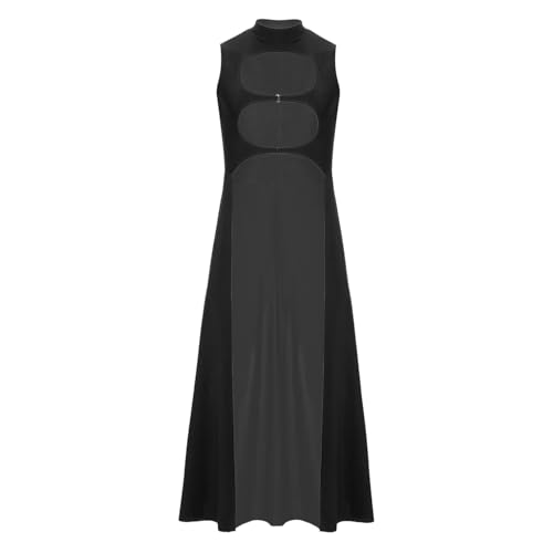 renvena Herren Vintage Gothic Punk Umhang Ohne Kapuze Cape Lang Robe Ärmellos Cloak Mittelalter Kleidung Halloween Mottparty Kostüm Schwarz XXL von renvena