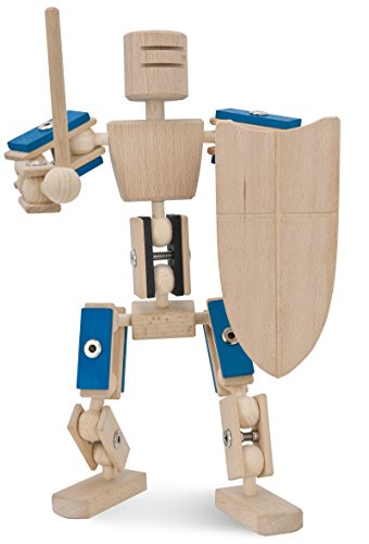 rewoodo Helden Aus Holz Komplettheld Blauer Ritter Holzspielzeug ab 3 Jahren Made in Germany von rewoodo