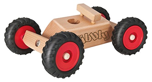 rewoodo Kibbly inkl. 6x Straßenmalkreide Straßenkreide Holzauto Premium Holzspielzeug aus Deutschland von rewoodo