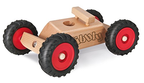 rewoodo Kibbly inkl. 6x Straßenmalkreide Straßenkreide Holzauto Premium Holzspielzeug aus Deutschland von rewoodo