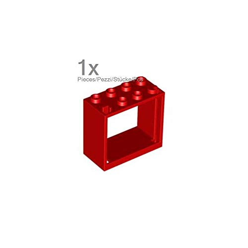 1x Lego 60598 Fenster Zarge 2x4x3 | Rot von ricambi lego
