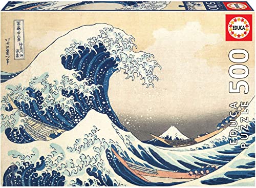 Educa - Puzzle - Katsushika Hokusai - Die große Welle von Kanagawa - 500 Teile von riccardo retail gmbh