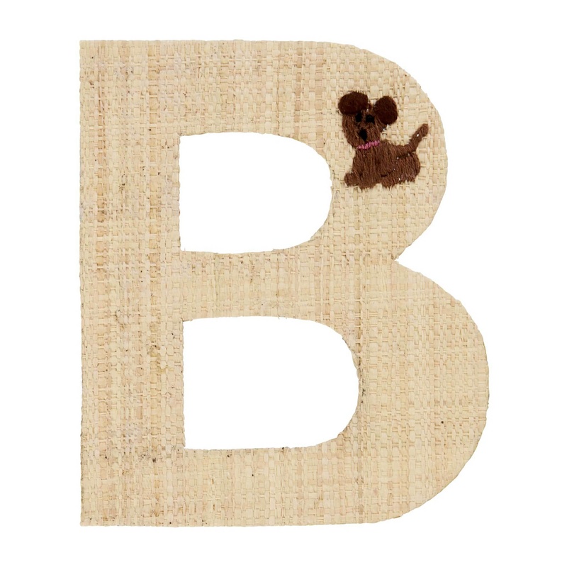 Buchstaben-Sticker B & HUND in natur von rice
