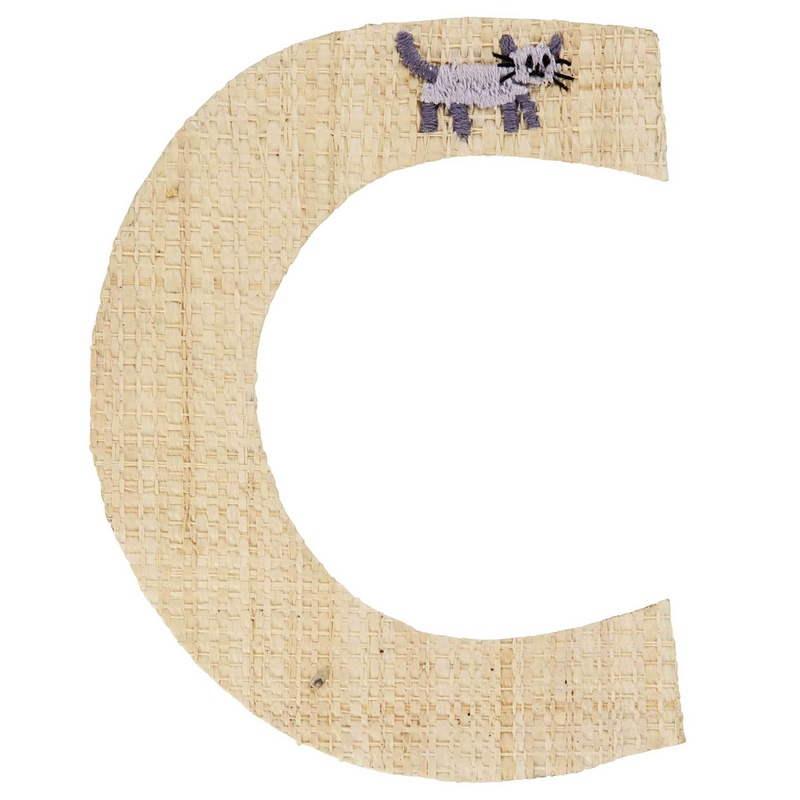 Buchstaben-Sticker C & KATZE in natur von rice